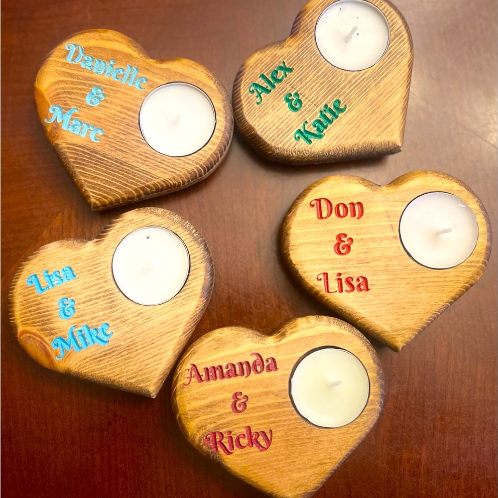 Valentines heart candle holder